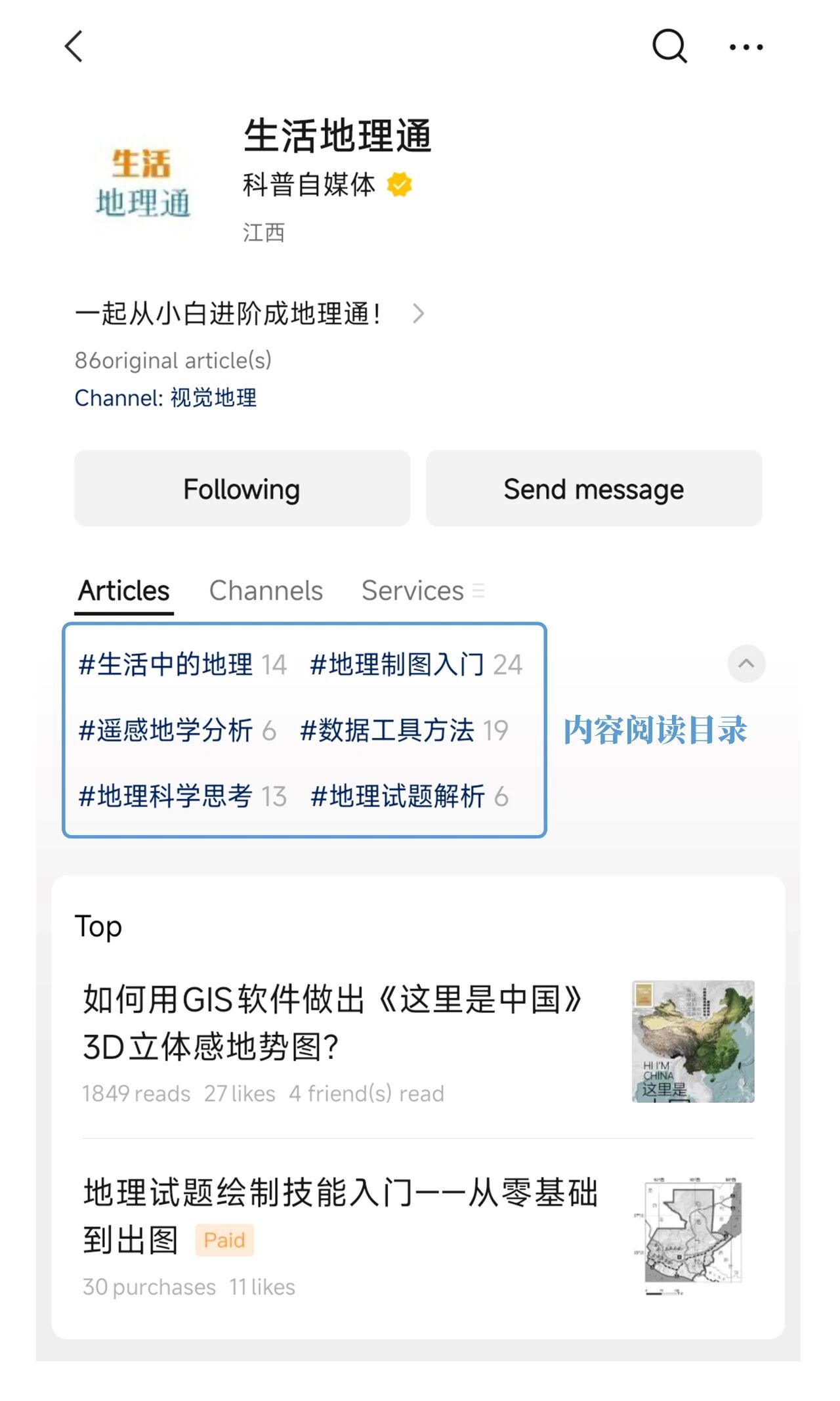 内容阅读目录示例图