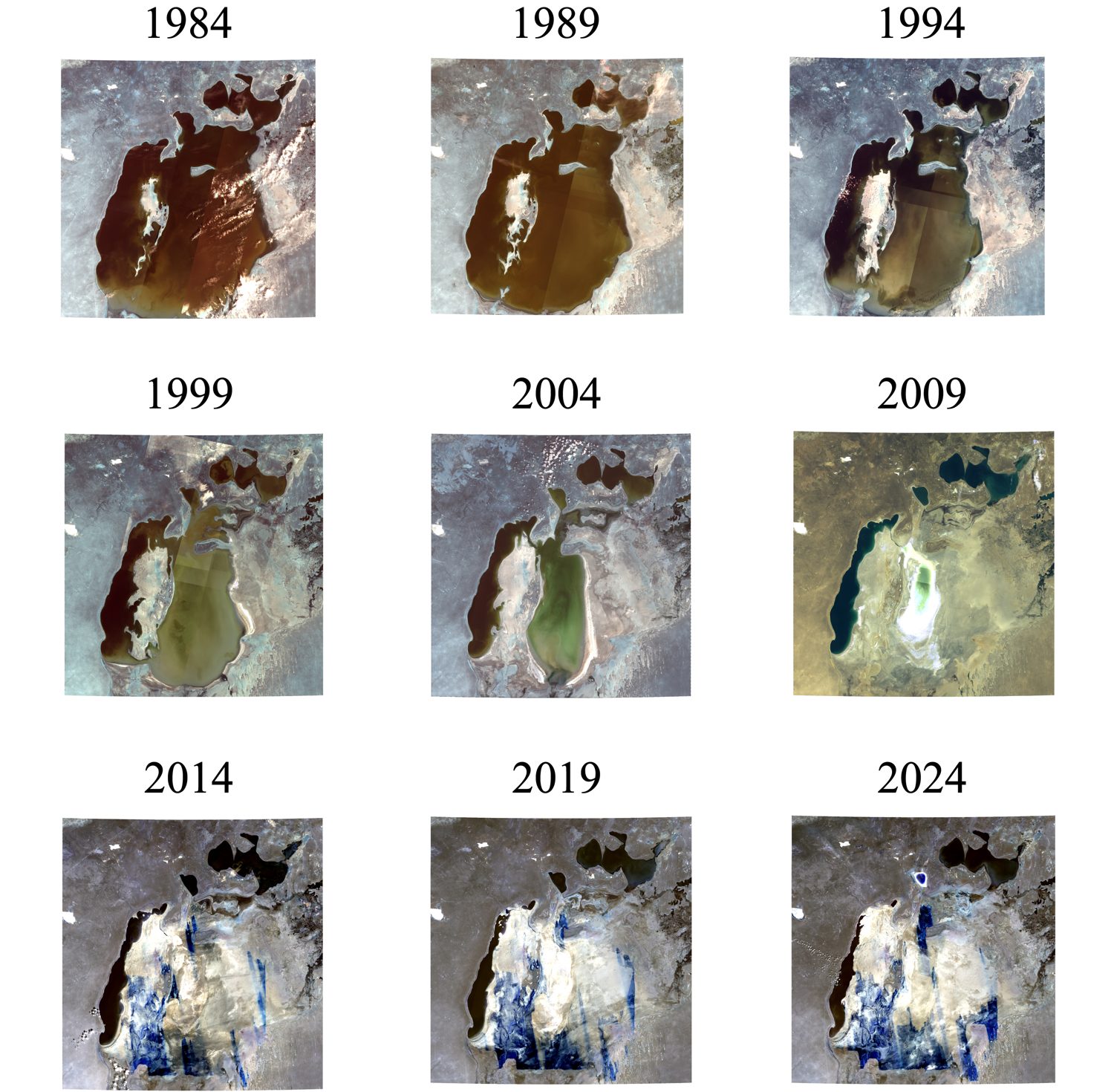 历年影像变化(1984-2024,每5年)
